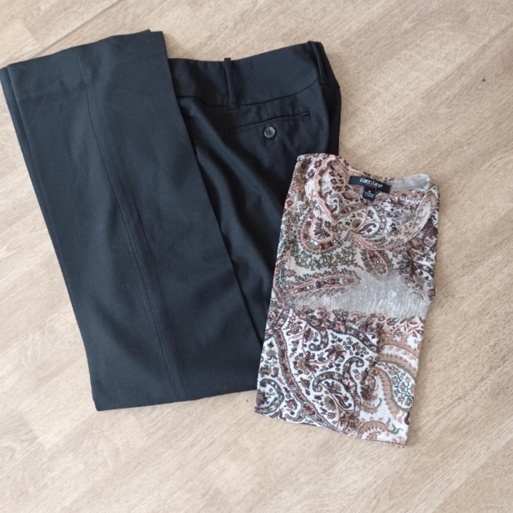 Dress pants and top Karen Kane top size M pants size 2 Cassidy fit